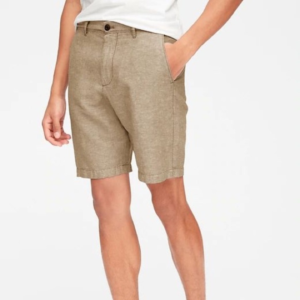 Gap Men Linen Cotton Shorts 10"